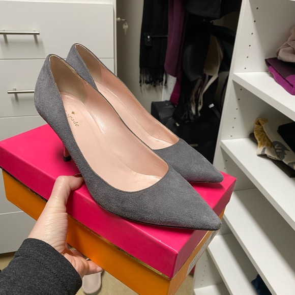 kate spade Shoes - Kate Spade Elegant Gray Heels